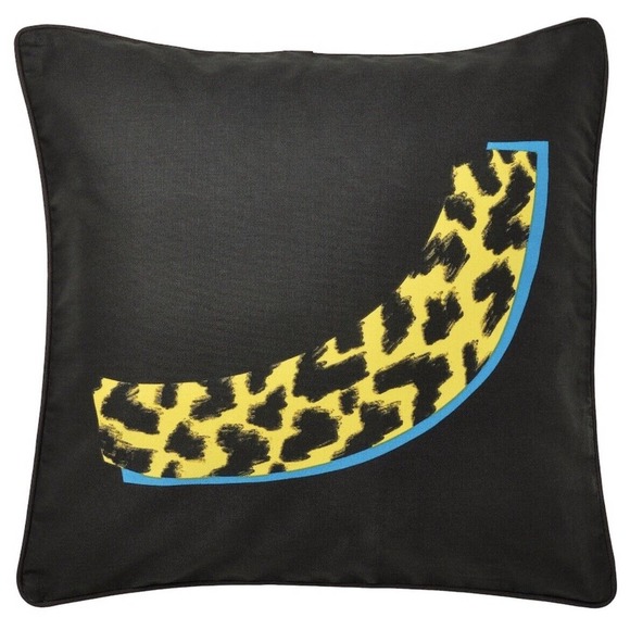 IKEA ÖMSESIDIG‎ OMSESIDIG Cushion Cover, Black/Yellow (505.460.55) NEW - Picture 1 of 4
